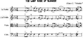 小提琴谱 | THE LAST ROSE OF SUMMER(四重奏)弗洛托的“玛莎”