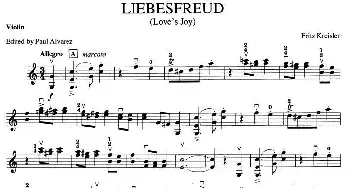 小提琴谱 | LIEBESFREUD(Love's Joy )