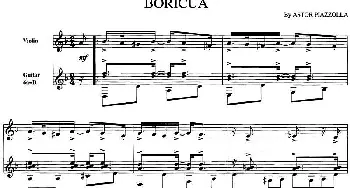 小提琴谱 | BORICUA(圣地 小提琴+吉他)皮亚佐拉