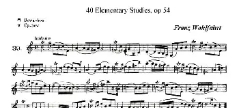 小提琴谱 | 40首小提琴初级技巧练习曲之39  弗朗茨·沃尔法特