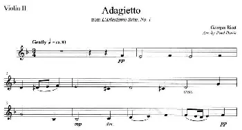 Adagietto(第2小提 中提 大提琴谱)BIZET(比捷）