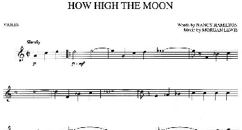 小提琴谱 | How High The Moon