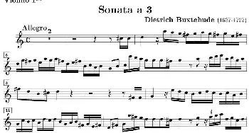 小提琴谱 | Sonata No.3(第三号小提琴奏鸣曲)(Violino 1分谱)布克斯特胡德