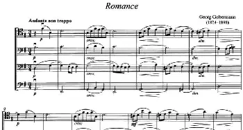 小提琴谱 | Romance(弦乐四重奏)