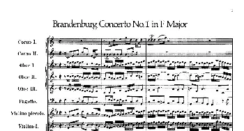 小提琴谱 | Brandenburg Concerto No.1 in F Major(勃兰登堡协奏曲第一号)巴赫(Bach）