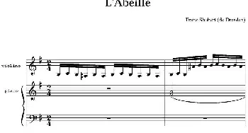 小提琴谱 | L'Abeille(小提琴+钢琴伴奏)舒伯特