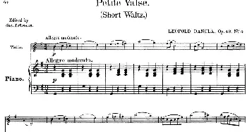 小提琴谱 | 25首小提琴曲合集 Petite Valse.(Short Waltz.)(LEOPOLD DANCLA. Op.48 No.4)(小提琴+钢琴伴奏)BENONI LAGYE