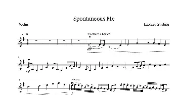 小提琴谱 | Spontaneous Me  Lindsey Stirling
