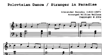 小提琴谱 | Polovtsian Dance/Stranger in Paradise(天堂里的陌生人)​Borodin(鲍罗丁）