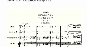 小提琴谱 | Concerto No.3 in G for Violin K.216(G调小提琴第三协奏曲, K)