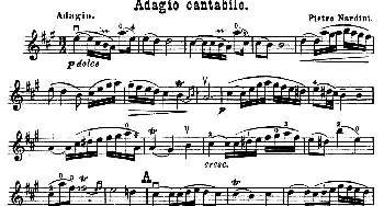 小提琴谱 | Adagio cantabile.