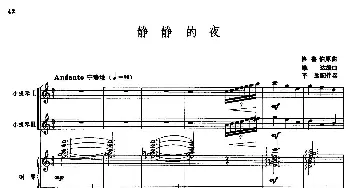 小提琴谱 | 静静的夜(小提琴二重奏+钢琴伴奏)格鲁伯原曲 雄达编曲 平远配伴奏