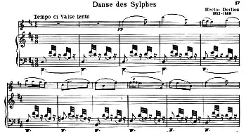 小提琴谱 | DANSE DES SYLPHES(死亡之舞)(小提琴+钢琴伴奏)BERLIOZ(柏辽兹）