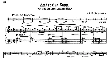小提琴谱 | Ambrosius Sang.(小提琴+钢琴伴奏)