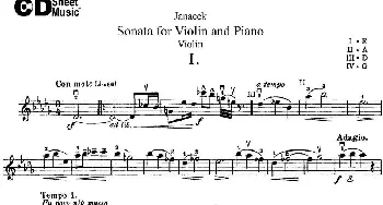 小提琴谱 | Janacek Sonata for Violin