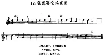 小提琴谱 | 学琴之路练习曲12 狐狸要吃鸡宝宝