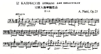 A. Piatti 12 Caprice Op.25(皮阿蒂 12首大提琴随想曲) 第九)