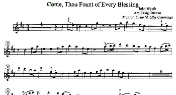 小提琴谱 | Come Thou Fount of Every Blessing