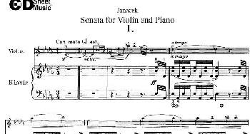 小提琴谱 | Janacek Sonata for Violin(小提琴+钢琴伴奏)