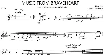 小提琴谱 | MUSIC FROM BRAVEHEART