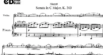 小提琴谱 | Violin Sonata in C Major K.303(小提琴+钢琴伴奏)