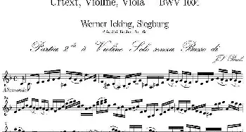 小提琴谱 | Bach Sonata BWV1004(无伴奏小提琴组曲)巴赫