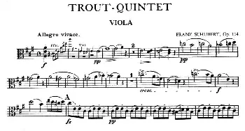 TROUT QUINTET(鳟鱼五重奏)(中提琴分谱)舒伯特