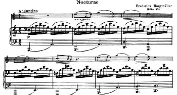 小提琴谱 | NOCTURNE(夜曲)(布格缪勒作曲版)(小提琴+钢琴伴奏)BURGMULLER(布格缪勒）