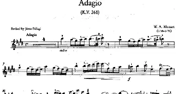小提琴谱 | Adagio  莫扎特