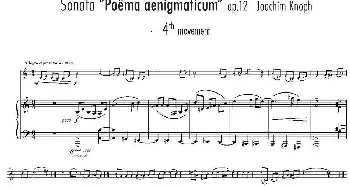 小提琴谱 | Sonata Poema aenigmaticum(小提琴+钢琴伴奏 4th movement)Joachim Knoph