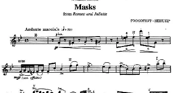 小提琴谱 | Masks(from Romeo and Juliette)海菲茨-PROKOFIEFF