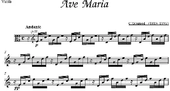 Ave Maria(中提琴分谱)C.Gounod