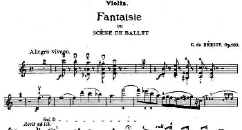 小提琴谱 | Fantaisie