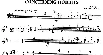 小提琴谱 | CONCERNING HOBBITS(魔戒)