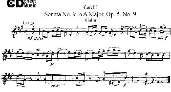 小提琴谱 | Sonata No.9 in A Major Op.5 No.9