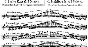 小提琴谱 | 小提琴音阶练习·作品32(Scale Studie-C)Hans Sitt(西特）