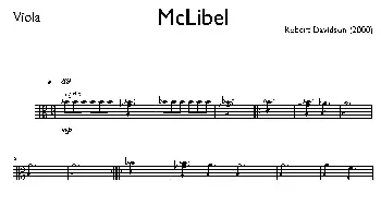 Mclibel(五重奏中提琴分谱)