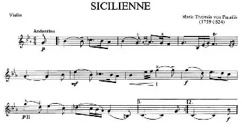 小提琴谱 | SICILIENNE(西西里舞曲 帕拉迪斯 作曲版)