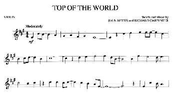 小提琴谱 | TOP OF THE WORLD