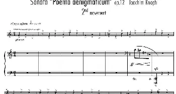 小提琴谱 | Sonata Poema aenigmaticum(小提琴+钢琴伴奏 2nd movement)Joachim Knoph