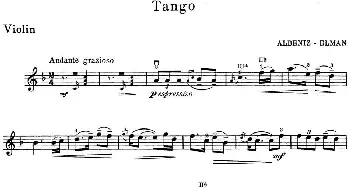小提琴谱 | Tango  Albeniz曲 Mischa Elman改编