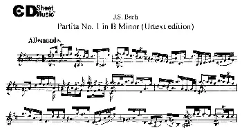 小提琴谱 | 6 Violin Sonatas and Partitas 2.Partita No.1 B Minor(Urtext edition)J·S·Bach(巴赫）