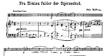 小提琴谱 | Fra Himlen falder der Stjerneskud.(小提琴+钢琴伴奏)