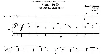 Canon in D(大提琴+钢琴伴奏)