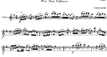 小提琴谱 | Por Una Cabeza 一步之遥(第一小提琴分谱)Carlos Gardel