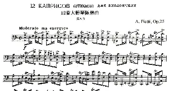 A. Piatti 12 Caprice Op.25(皮阿蒂 12首大提琴随想曲) 第八)