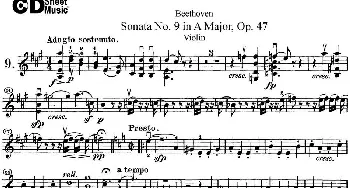 小提琴谱 | Violin Sonata No.9 in A Major Op.47