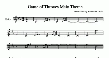 小提琴谱 | Game of Thrones Main Theme(冰与火之歌)
