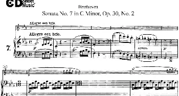 小提琴谱 | Violin Sonata No.7 in C Minor Op.30 No.2(小提琴+钢琴伴奏)