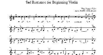 小提琴谱 | Sad Rommance for Beginning Violin  Thao Nyugen Xahn